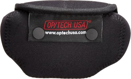 OP/TECH USA Soft Pouch – Compact digital camera case, lightweight accessories pouch, sleek neoprene sleeve for DSLR, perfect for backpacks & travel – durable protection in style D-Compact | Black - color: Black, style: D-compact