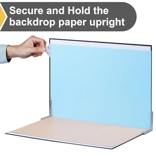 Meking Photo 2PCS L-Bracket and 2PCS Paper Clips for Photo Backdrop Board, Support Props Kit for Product Photography Backdrop - size: 2PCS L-Bracket&2PCS Paper Clips