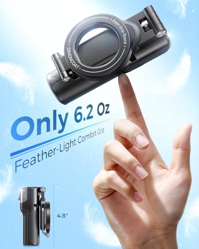 Mini Magnetic Selfie Stick Tripod for MagSafe, Pocket 4.8" Design, 4-in-1 | Zoom Control, Ergonomic Phone Grip, Detachable Multi-Function Bluetooth Remote and Up to 18" Extendable Selfie Stick