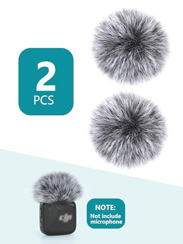 YOUSHARES Universal Interview GO Handheld Adapter for DJI Mini, 2-Pack Wind Muff and Lavalier Mic Adapter Handheld Stand Set - color: Gray Wind Muff (2 Pack)+Interview handheld