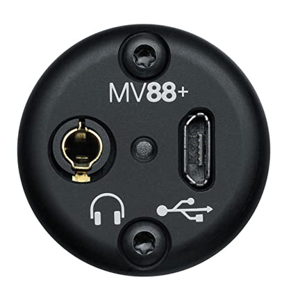Shure MV88+ Video Kit - Digital Stereo Condenser Microphone for Apple and Android, with Manfrotto PIXI Tripod, Phone Clamp, Mount, iOS and USB-C Cables for Next-Level Connectivity (MV88+ Video KIT) - style: MV88+ Video Kit (Old Package)