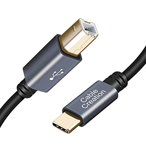 CableCreation USB C to USB B 15FT Printer Cable for MacBook Pro, Air, MIDI Cable for Yamaha, Casio Digital Piano, DJ Controller, 4.5M Space Grey - color: Space Grey, size: 15FT