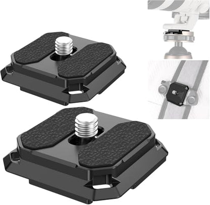 NEEWER Quick Release Plate 38mm Square Arca Type QR Camera Mount Plate for Camera Strap Clip, Tripod Head to Shoulder Strap Quick Switch with 4 Safety Pins, QPR-5 - style: QPR-5