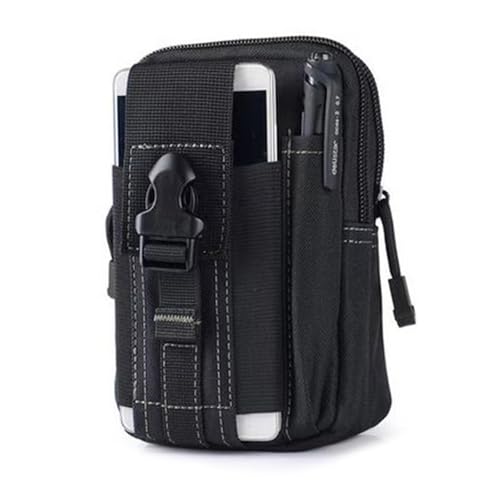 Belt Pouch, Tactical Molle Phone Pouch EDC Utility Pouches Waist Bag, Small Cell Phone Holster Gear Tool Gadget Pocket for Men - color: White Line-Black