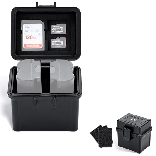 JJC Portable Camera Battery Organizer for 2 x Canon LP-E17 LP-E12 Nikon EN-EL25 EN-EL14A Sony NP-FZ100 FW50 Fuji NP-W235 NP-W126 Battery & SD Card - size: For Camera Battery x2