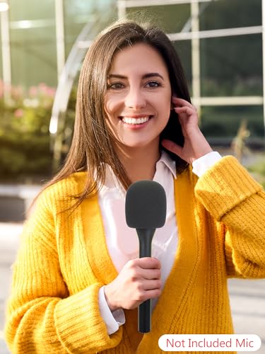 YOUSHARES Interview Microphone Handheld Adaptor for Rode Wireless Go II/Wireless PRO/Wireless ME/DJI Mic/DJI Mic 2 - color: Mic Handle & Mic Cover