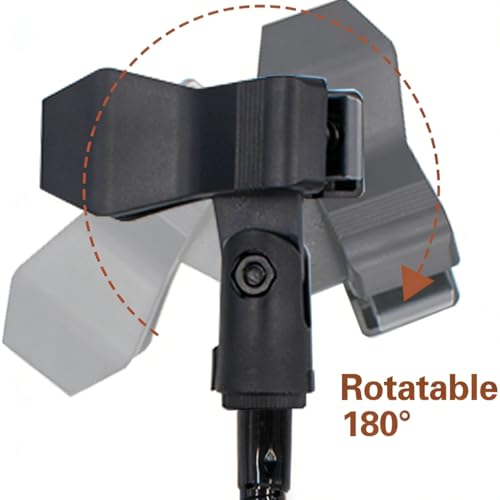 Microphone Stand Gooseneck11.8”/30cmMic Stand Desk With Adjustable Mic Clip & Super Crab Clamp,Heavy-Duty Desk Mount, for Podcasting, Streaming, Podium & Public Speaking.Flexible Gooseneck Mic Mount