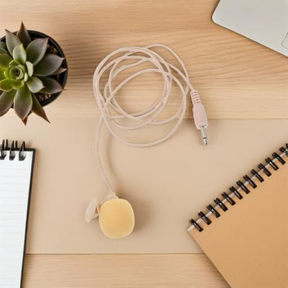 VICASKY Portable Lavalier Condenser Microphone with 3.5mm Plug, Mini Clip-on Noise Canceling Mic for Computer, Online Meetings, Video Recording, and Vlog Use