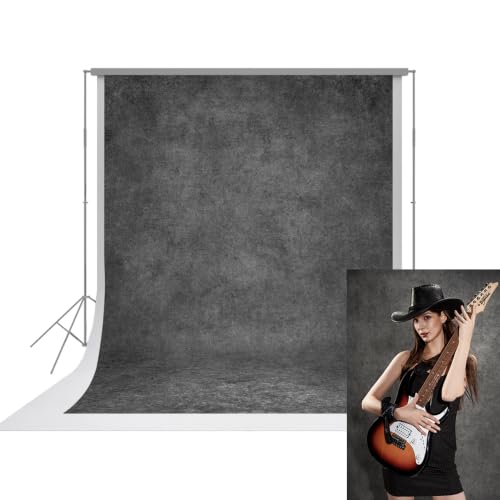 UrcTepics 6×8 ft Grey Fabric Photo Backdrops, Classic Abstract Texture Backdrop for Headshots and Portraits, Vintage Photography Background for Studio and Events. - color: Grey, size: 6x8 Ft
