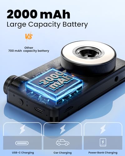 5K Digital Camera for Photography with Fill Light, 3'' 180°Flip Screen, 75MP Vlogging Camera for YouTube Video, 18X Zoom Compact Point and Shoot Cameras for Beginner Teens, Kids, Black