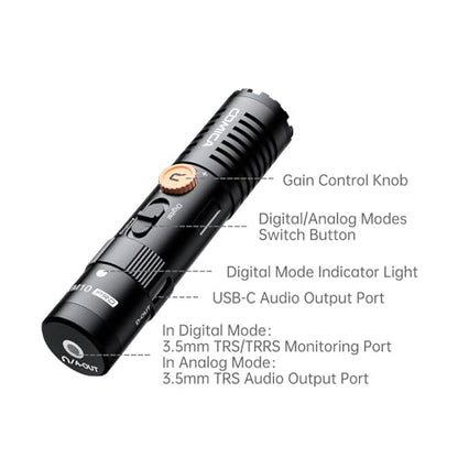 COMICA VM10 PRO Shotgun Microphone,USB C Mic for Camera, Smartphone, Tablet, PC.Ideal for Vlogging, Live Streaming,Recoding.Dual-Mode Video USB Shotgun Microphone with Gain Control - size: Comica VM10 Pro