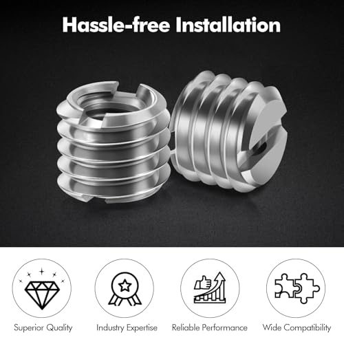 6PCS 1/4" to 3/8" Camera Convert Screw Tripod Adapter Mount, 3/8" to 1/4" Convert Screw Adapter Ball Head Reducer for Tripod, Monopod, Stainless Steel