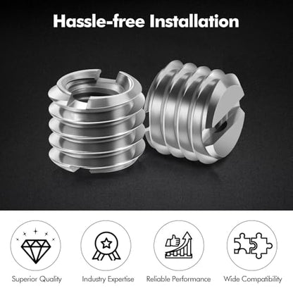 6PCS 1/4" to 3/8" Camera Convert Screw Tripod Adapter Mount, 3/8" to 1/4" Convert Screw Adapter Ball Head Reducer for Tripod, Monopod, Stainless Steel