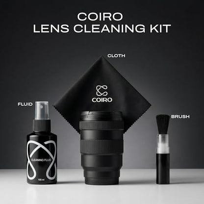C Coiro Camera Lens Cleaning Kit 3in 1– Lens Cleaner Spray 100ml, Soft Brush & Microfiber Cloth – DSLR, Mirrorless Camera Cleaner Compatible for Canon, Nikon, Sony - size: 3 IN 1