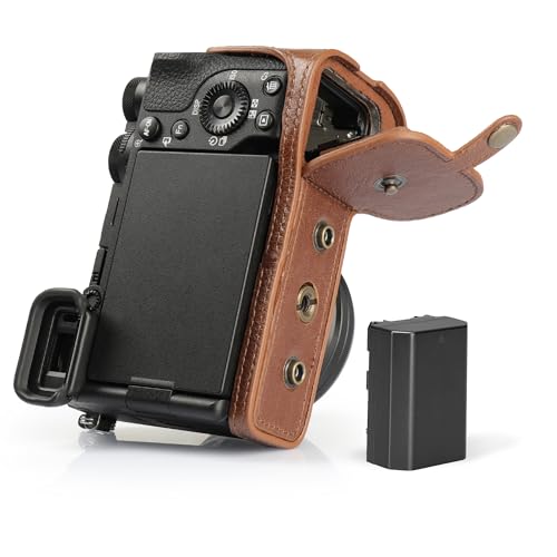 Mega Gear Genuine Leather Camera Case for Sony Alpha a6700 (16-50mm) - Stylish and Protective - Brown - color: Brown