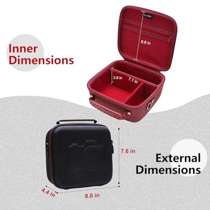 L LTGEM Camera Case Compatible with KODAK PIXPRO AZ405 / AZ528 / AZ425 / AZ255 Digital Camera and Accessories, with 2 Dividers and Shoulder Strap, Black - color: Black
