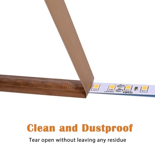 Light Dimming Tape 2 PCS 0.59inx29ft Led Light Strip Masking Tape Lighting Soften Cover Sticker, Coffee-Colored