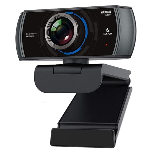 NexiGo N980P 1080P 60FPS Webcam with Microphone and Software Control, USB Computer Camera, Built-in Dual Noise Reduction Mics, 120° Wide-Angle for Zoom/Skype/FaceTime/Teams, PC Mac Laptop Desktop - style: Webcam 60FPS