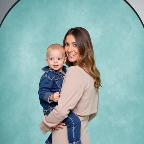 Kate Collapsible Backdrop Pop Up Photo Backdrops Blue Folded Background for Headshot, for Portrait Photography, for Video, 5x6.5ft