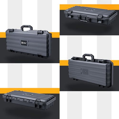 Lykus HC-5011 Waterproof Hard Case with Customizable Foam, Interior size 20.7x8.1x3.5 in, Suitable for long slim items
