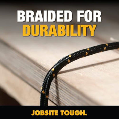 DEWALT Heavy Duty USB to Micro-USB Cable, Jobsite Micro USB Connector Cable, High Speed Charging Cord for Compatible Android Phones, Cameras, Legacy Devices, 6 ft (Black) - size: 6 Foot