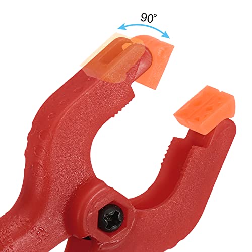 PATIKIL 2 Inch Spring Clamps, 4 Pack Plastic Flexible Anti-slip Strong Backdrop Clamp Clips for Stand DIY Project Photography Studio Craft, Red - color: Red