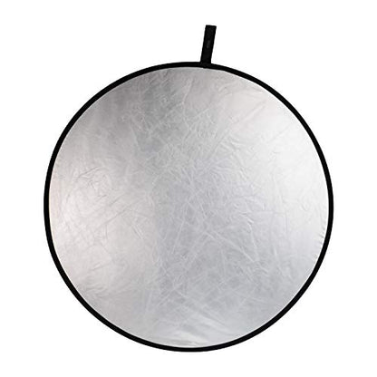 Rogue 2-in-1 Collapsible Reflector - Super Soft Silver / Natural White 43” | a softer more diffuse light than shiny silver reflectors - size: 43 inch