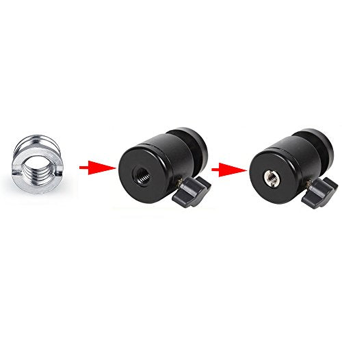 Camera 1/4"-20 to 3/8"-16 Reducer Bushing Convert Screw Adapter for Monopod, Tripod, Ballhead, Stand and Video Light DSLR SLR (10 Pack) - color: 1/4 to 3/8 -silver
