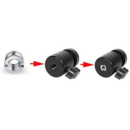Camera 1/4"-20 to 3/8"-16 Reducer Bushing Convert Screw Adapter for Monopod, Tripod, Ballhead, Stand and Video Light DSLR SLR (10 Pack) - color: 1/4 to 3/8 -silver
