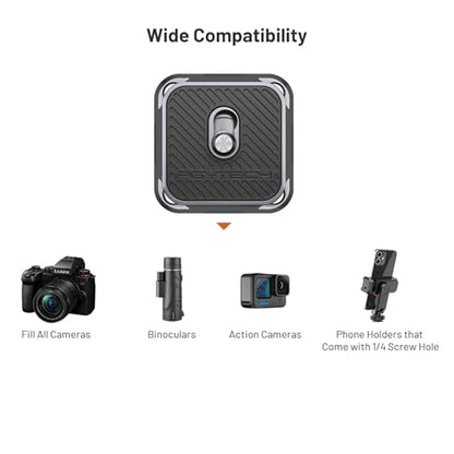 PGYTECH 2 Pcs Arca-Type Quick Release Plates Parts Replacement Switch Between Tripod, Monopod, Slider Arca Swiss Compatible - size: 2 Pieces