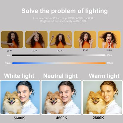 55W18 45cm Ring Light Kit (Black) - size: 18 in ring light kit