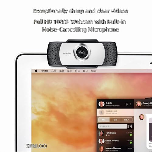 1080P HD Webcam for PC - Computer Camera for Desktop - PC Camera Web Cam with Noise-Cancelling Mic, Wide Angle, USB Plug & Play for Video Conferencing, Streaming, Zoom/Skype/YouTube/Laptop