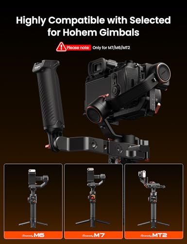 hohem Adjustable Sling Handgrip Gimbal Sling Handle for iSteady M7/iSteady M6/iSteady MT2, Ergonomic Grip for Low Angle Shots, L-Shaped Lever, BH-01