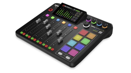 RØDE RØDECaster Pro II All-in-One Production Solution for Podcasting, Streaming, Music Production and Content Creation,Black | Integrated Studio for Podcasting and Streaming, 4 Neutrik Combo Inputs, Revolution Preamps, Aphex Processing, Dual USB-C - color