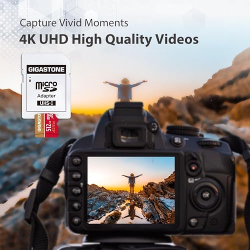 [5-Yrs Free Data Recovery] Gigastone 512GB Micro SD Card, 4K Camera Pro, A2 V30 UHS-I U3 C10, Up to 150/120MB/s, for Smartphone, GoPro, Action Cam, 4K UHD Video, with Adapter & USB-C Card Reader - color: 512GB 4K Camera Pro 1-Pack + USB C Card Reader