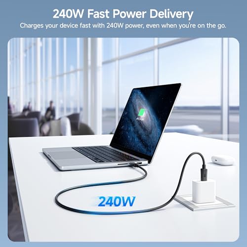 Cable Matters 20Gbps USB C to USB C Monitor Cable - 3ft / 0.9m, Supports Up to [8K@30Hz / 4K@120Hz Video, 240W Charging, 20Gbps Data Transfer], USBC Video Cable, Works with CarPlay, Android Auto - size: 3 ft
