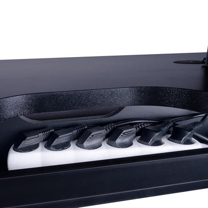 Glorious Sound Desk Compact Professional Studio Workstation with Pull-out Keyboard Compartment (Black) - color: Black