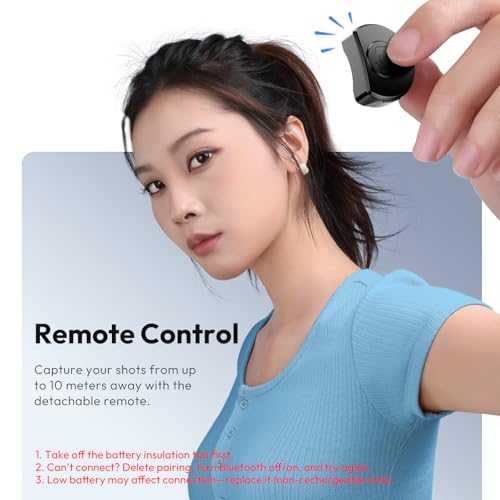 ULANZI JJ03 Magnetic Mini Tripod for Phone with Remote, 3-in-1 Pocket Selfie Stick Handle Grip, 360° Rotation Extendable Tripod Stand for iPhone Android Phones, for iPhone 17 16 15 14 13 12 Series