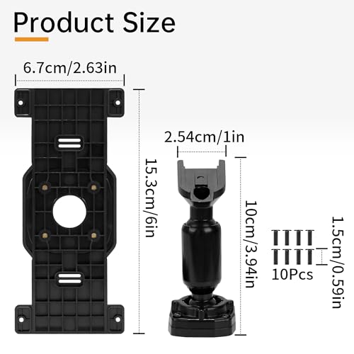 Dash Cam Mirror Mount, Rear View Mirror Dash Cam Mount Back Plate Panel Kit for 5.5" - 12" Rearview Mirror Dash Cams