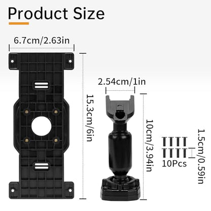 Dash Cam Mirror Mount, Rear View Mirror Dash Cam Mount Back Plate Panel Kit for 5.5" - 12" Rearview Mirror Dash Cams