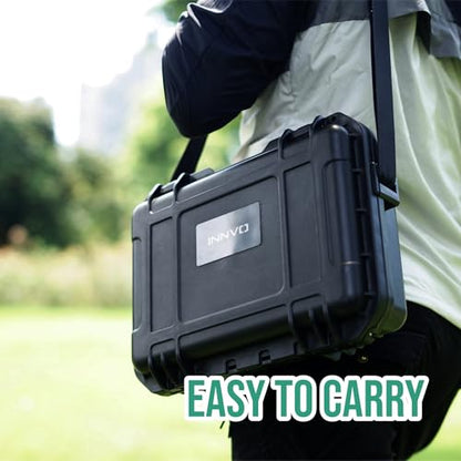 INNVO Waterproof Case for DJI Mini 4K Hard Carrying Case Compatible with DJI Mini 2 & 2SE Drone and Fly More Combo Set Black