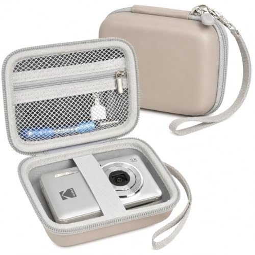 ANKHOH Digital Camera Case for Kodak PIXPRO FZ55/FZ45/for CAMKORY | for Duluvulu 4K,for Canon PowerShot ELPH,forVAHOIALD,for Sony,for Lecran,for VAHOIALD,Holds Cable,Cards, Case only Grey - color: Grey
