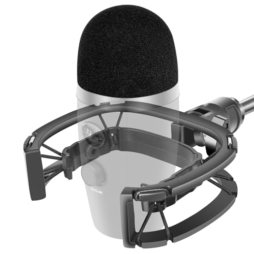 Yeti Nano Shock Mount with Pop Filter, Custom Built for Yeti Nano Mic，Anti-Vibration Suspension Shock Mount Holder Clip Compatible with Blue Yeti Nano Microphones - size: Yeti Nano Shock Mount with Windscreen