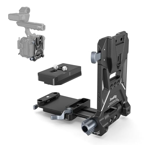 SMALLRIG Foldable V Mount Battery Plate w/QR Plate for Arca, for Sony FX3 / A7 V / A7 IV / A7S III, for Canon R5 / R6, for Nikon Z8, Compact Camera Video Rig, for NEEWER V Mount Battery PS099E - style: Lite