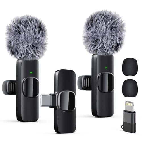 Labstandard Professional Wireless Lavalier Lapel Microphone for iPhone, iPad, mini Video Recording Mic forInterview Video Podcast Vlog YouTube&Livestream, Noise Reduction, Plug &Play - style: Type C & Lightning Port