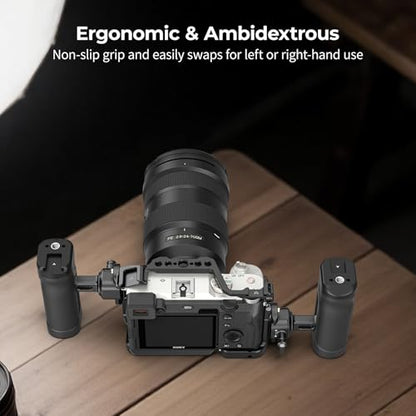 SmallRig Mini Side Handle with NATO Clamp & NATO Rail, for Left or Right Hand, Up and Down Adjustable, with Built-in Cold Shoe & Threaded Hole, Max. Load 10kg / 22lb - style: NATO with Rail