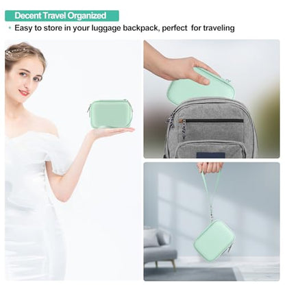 Elonbo Carrying Case for Canon PowerShot ELPH 360 HS A/ 360 HS/ 360/ IXY 650 Digital Camera, Canon PowerShot ELPH 330/190/160/115/130/110 Camera Hard Travel Bag, Mesh Pocket fits Cable, Light Green - color: Light Green