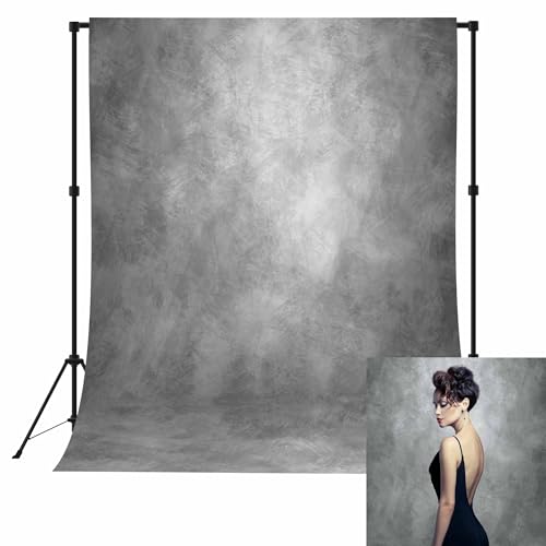 6x8ft Light Grey Professional Portrait Backdrop Abstract Textured Photography Backdrops for Picture and Headshot Vintage Gray Photo Backdrop Parties Video Studio Backdrops - color: Grey, size: 6x8ft