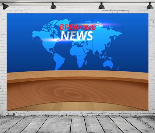 10x6.5ft Breaking News Photo Backdrop, Polyester Fabric, Color: N2-a15787, Occasion: Celebratory Events, Parties, Weddings, Birthdays, Graduations - size: 10x6.5FT