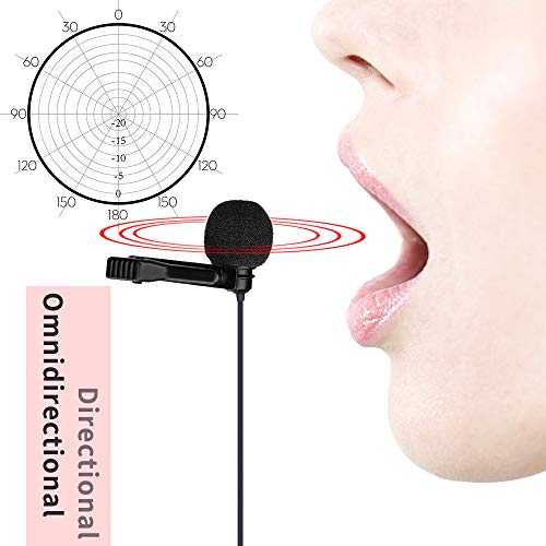 COMICA CVM-M-O1 Lavalier Lapel Microphone, Clip on Lapel Mic for Microphone Transmitter System